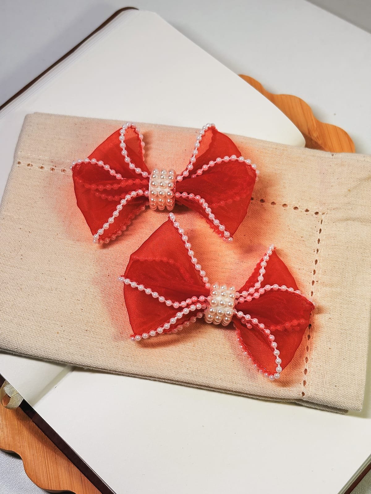 Par Cereja de Organza